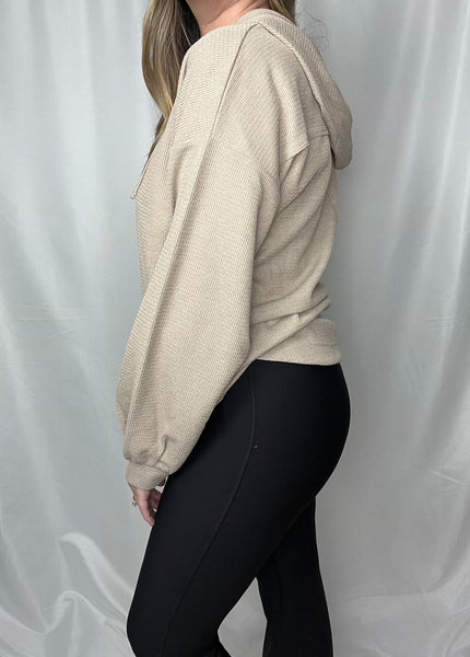 Elevated Basic Hoodie in Taupe