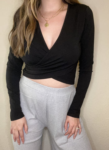 Grey Effortless Boho Wide Leg Pants